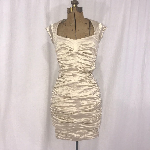 nicole miller ruched sheath dress